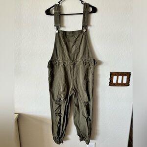 Olive green overalls